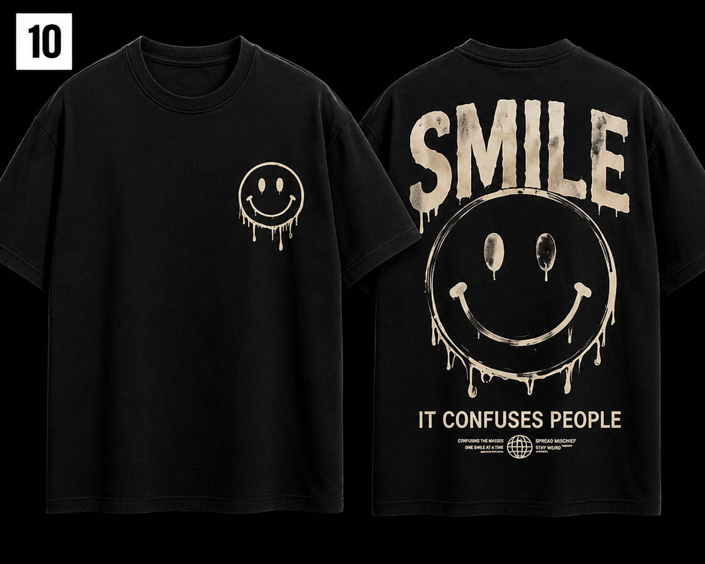 Smile – It Confuses People | Oversized Graphic T-Shirt