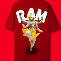 Ram Bhakt Hanuman Oversized Graphic T-Shirt | Premium Unisex Cotton Tee 🚩