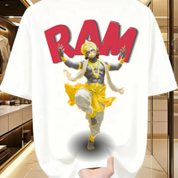 Ram Bhakt Hanuman Oversized Graphic T-Shirt | Premium Unisex Cotton Tee 🚩