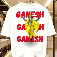 ❤️ Ganesh Oversized Graphic T-Shirt | Premium Unisex Cotton Tee | Back Print 🕉️