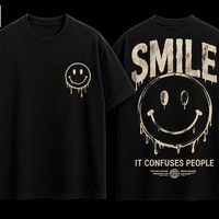 Smile – It Confuses People | Oversized Graphic T-Shirt