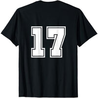NUMBER 17 BLACK T SHIRT