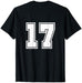 NUMBER 17 BLACK T SHIRT