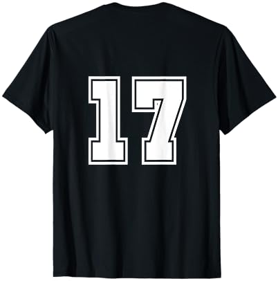 NUMBER 17 BLACK T SHIRT