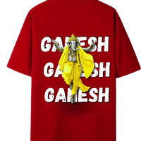 ❤️ Ganesh Oversized Graphic T-Shirt | Premium Unisex Cotton Tee | Back Print 🕉️