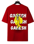 ❤️ Ganesh Oversized Graphic T-Shirt | Premium Unisex Cotton Tee | Back Print 🕉️
